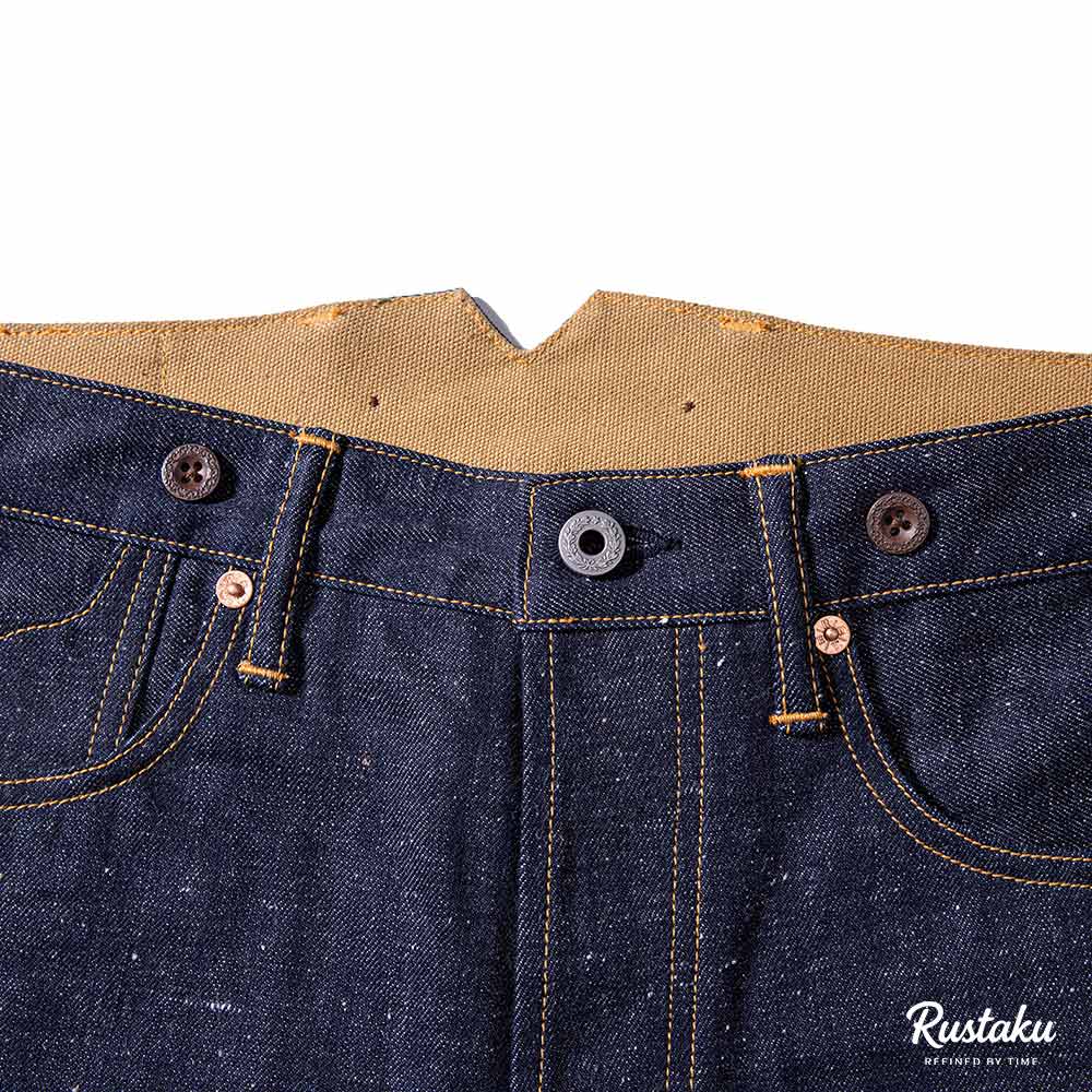 アメリカンクラシック　杢調リジッドセルビッジデニムパンツ