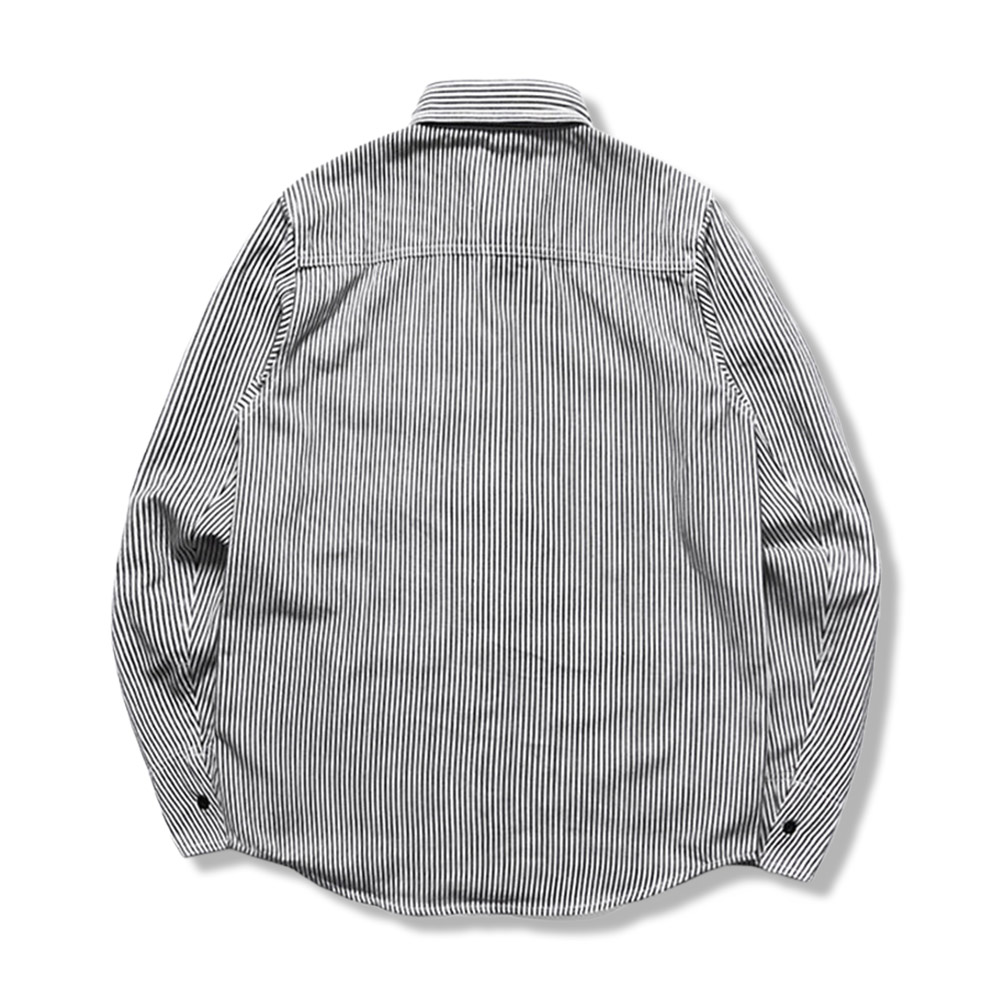 マルチポケット　ウエスタンストライプデニムシャツ