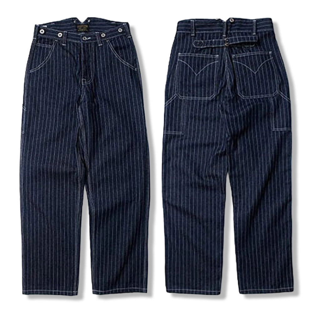 ストライプ柄サロペット　アメカジ