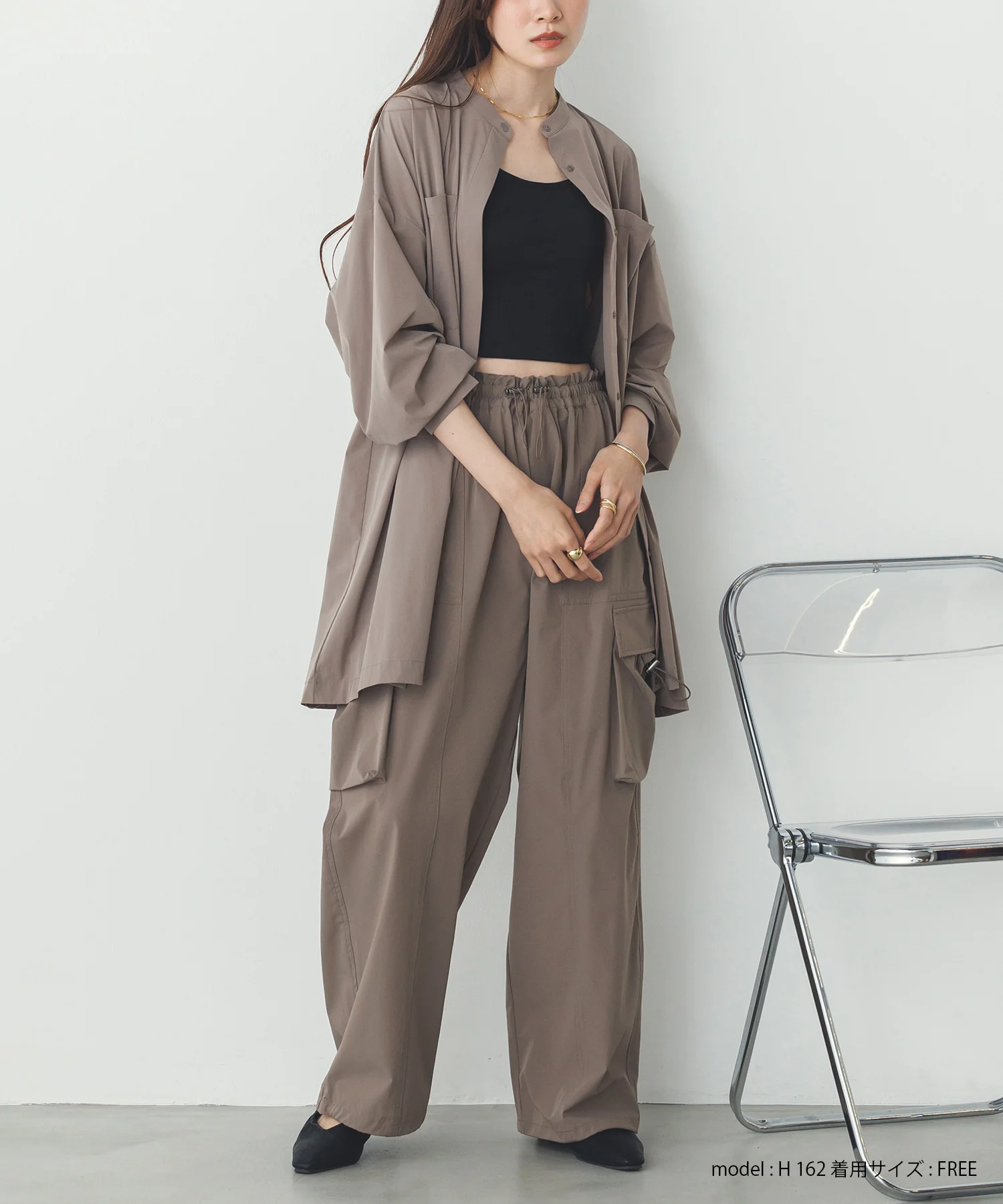 【新色追加】【接触冷感】2WAY カシュクールシャツ