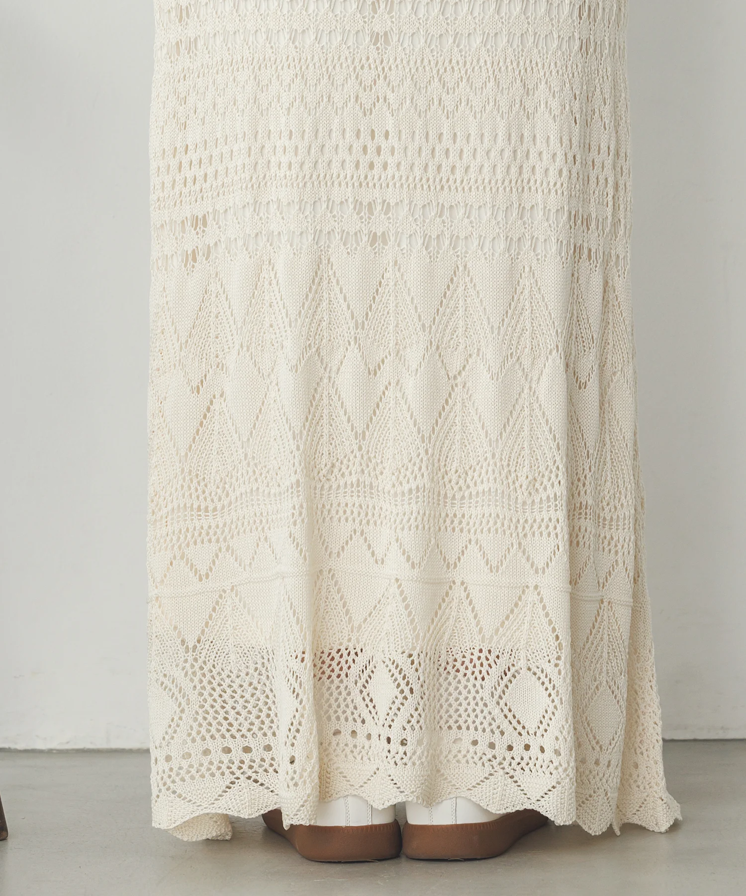 透かし編み ニットスカート