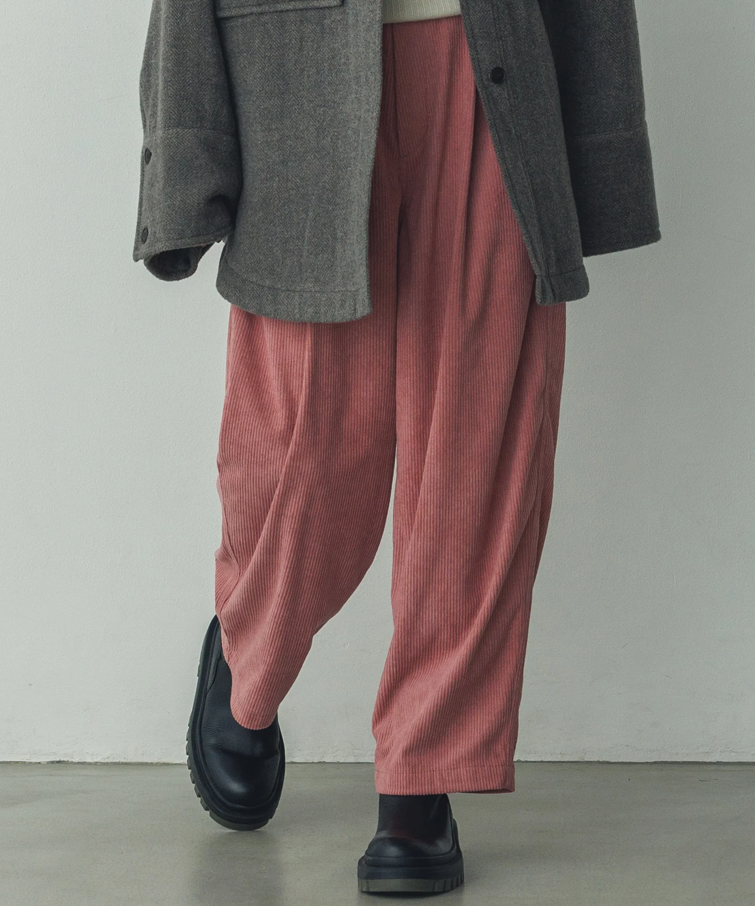 コーデュロイ コクーンパンツ
