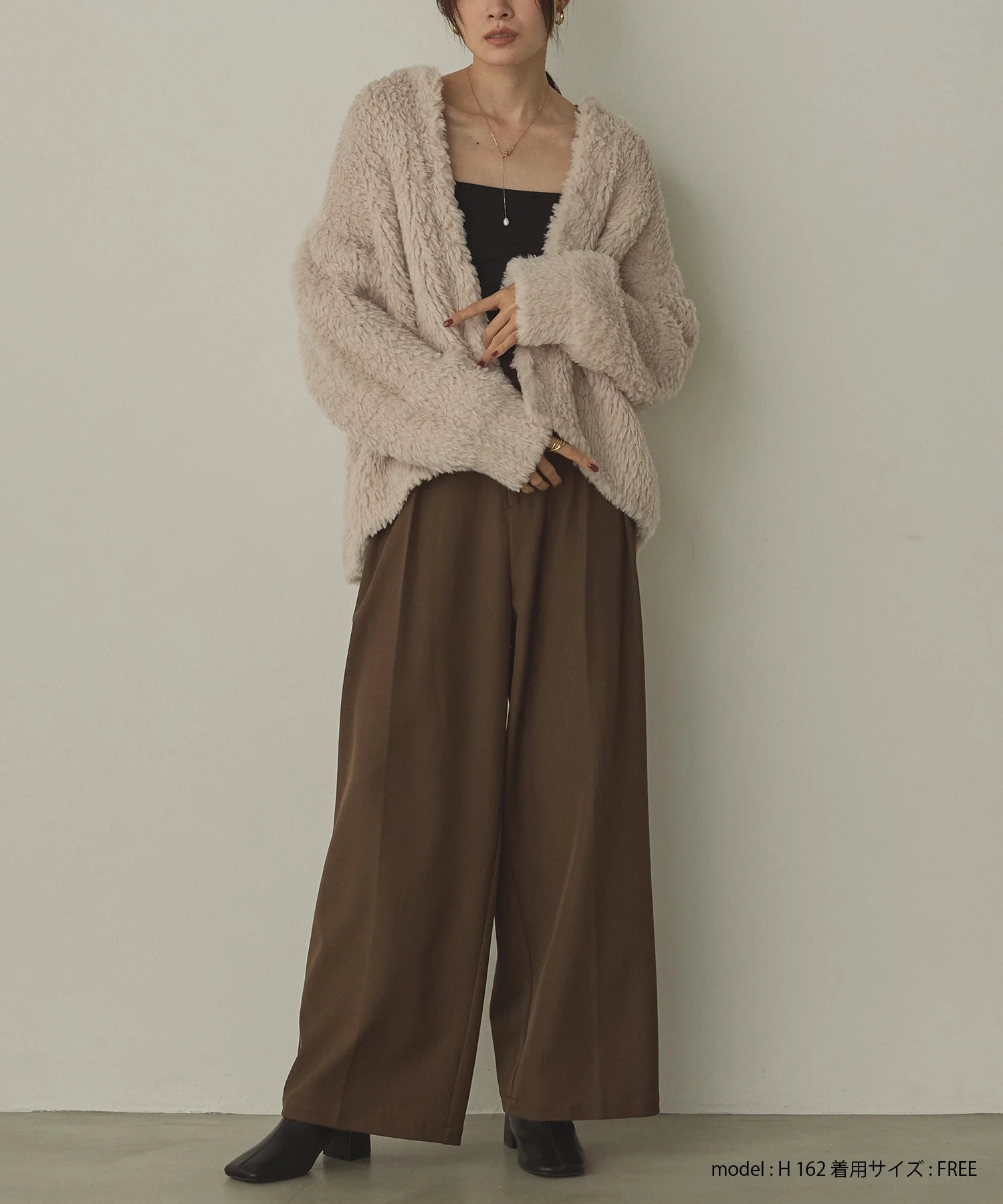 ファー ニットコート