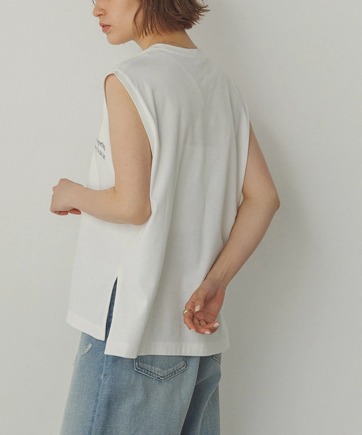 ミニロゴプリント フレンチトップス