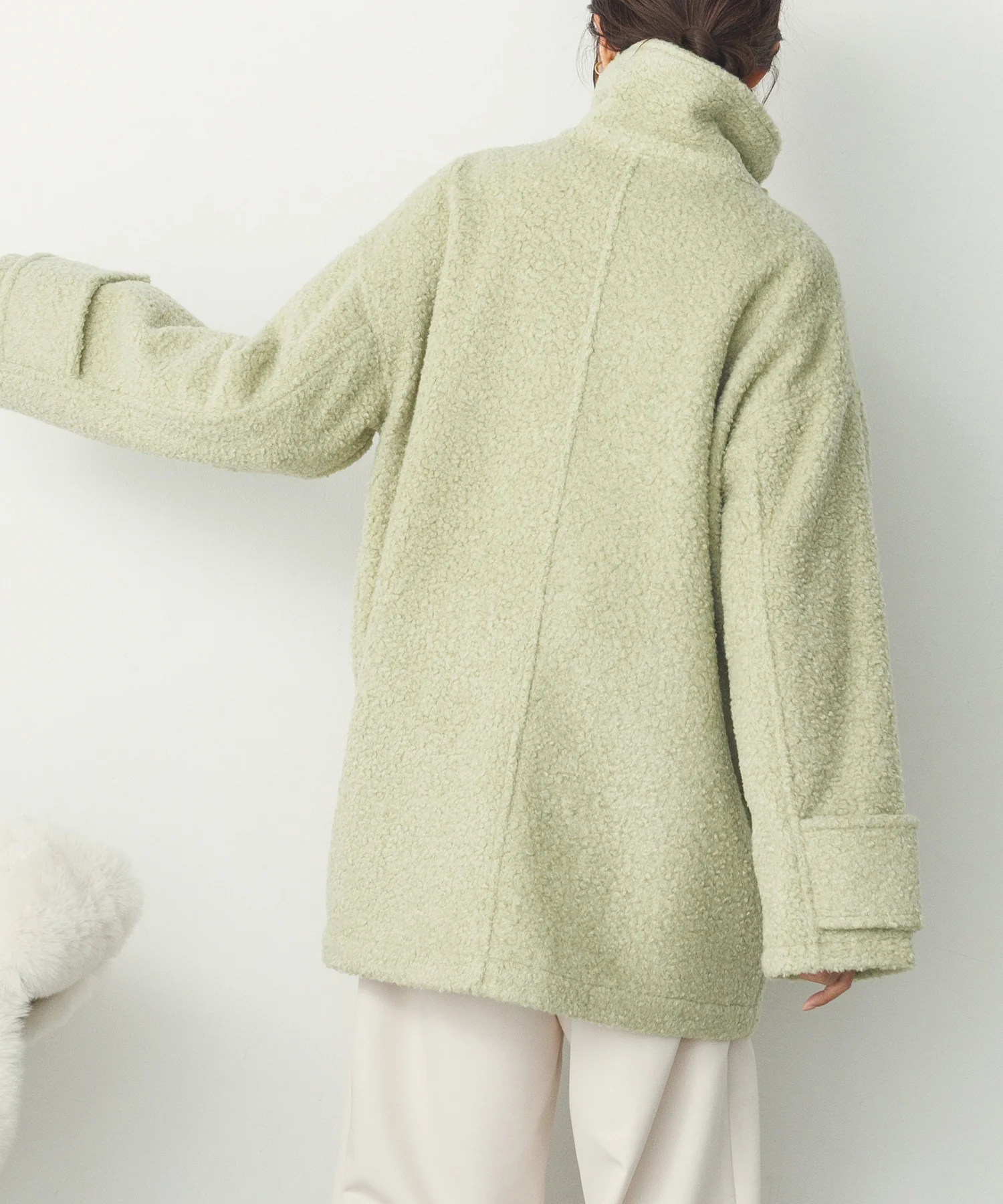 ブークレ ミドルシャツコート