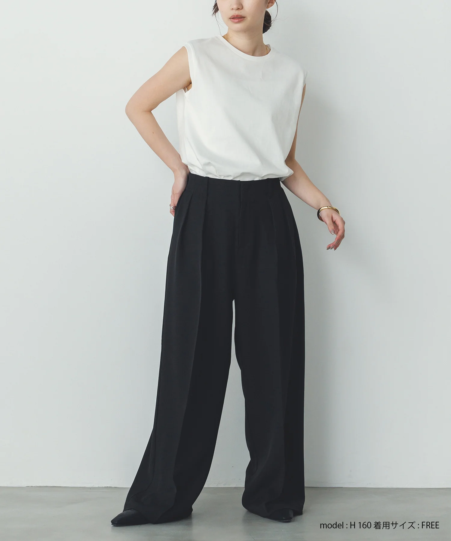 【新色追加】ベーシックノースリーブトップス