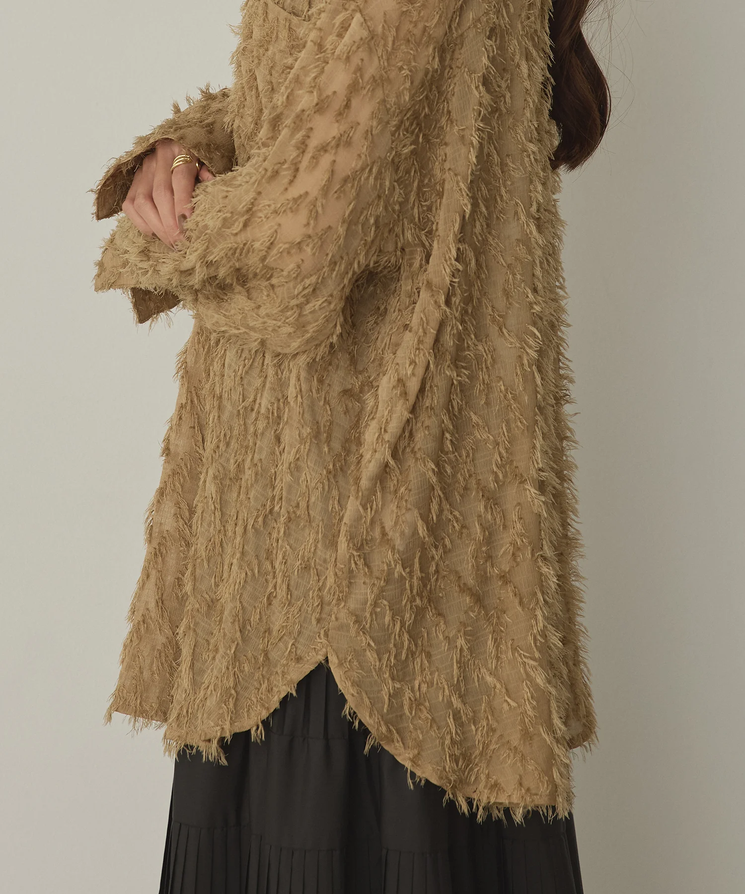 フェザーライク オーバーシアーシャツ