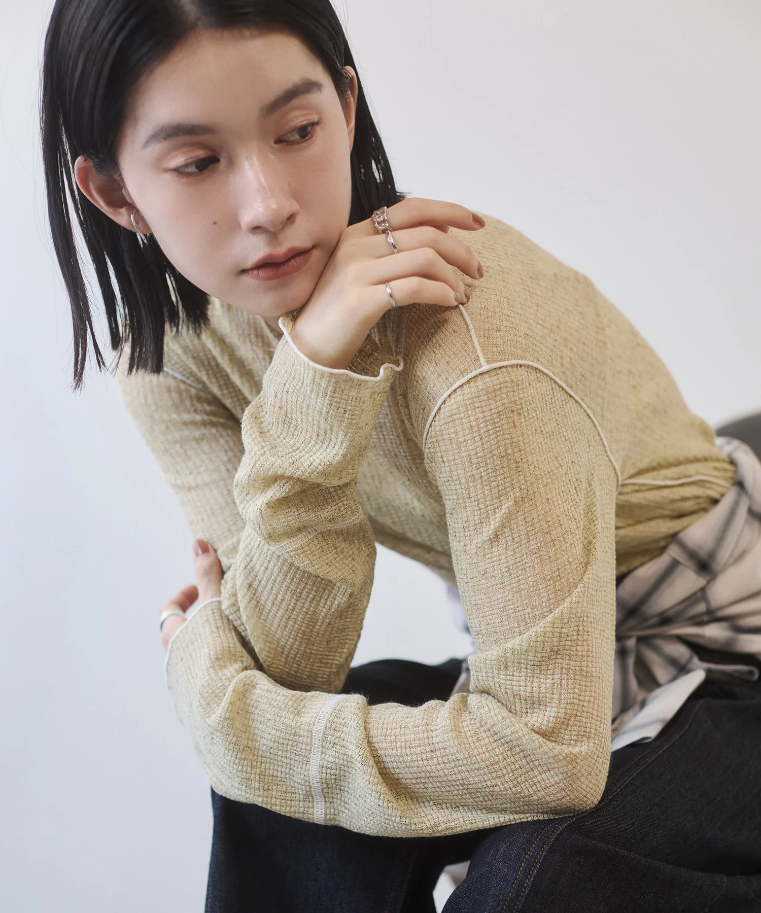 【新色追加】配色メロウ シアートップス