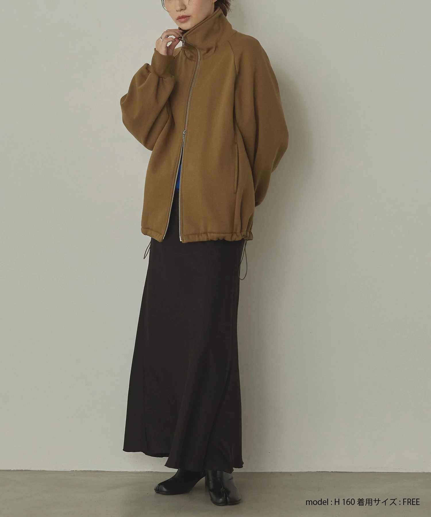 裏起毛 Wジップブルゾン