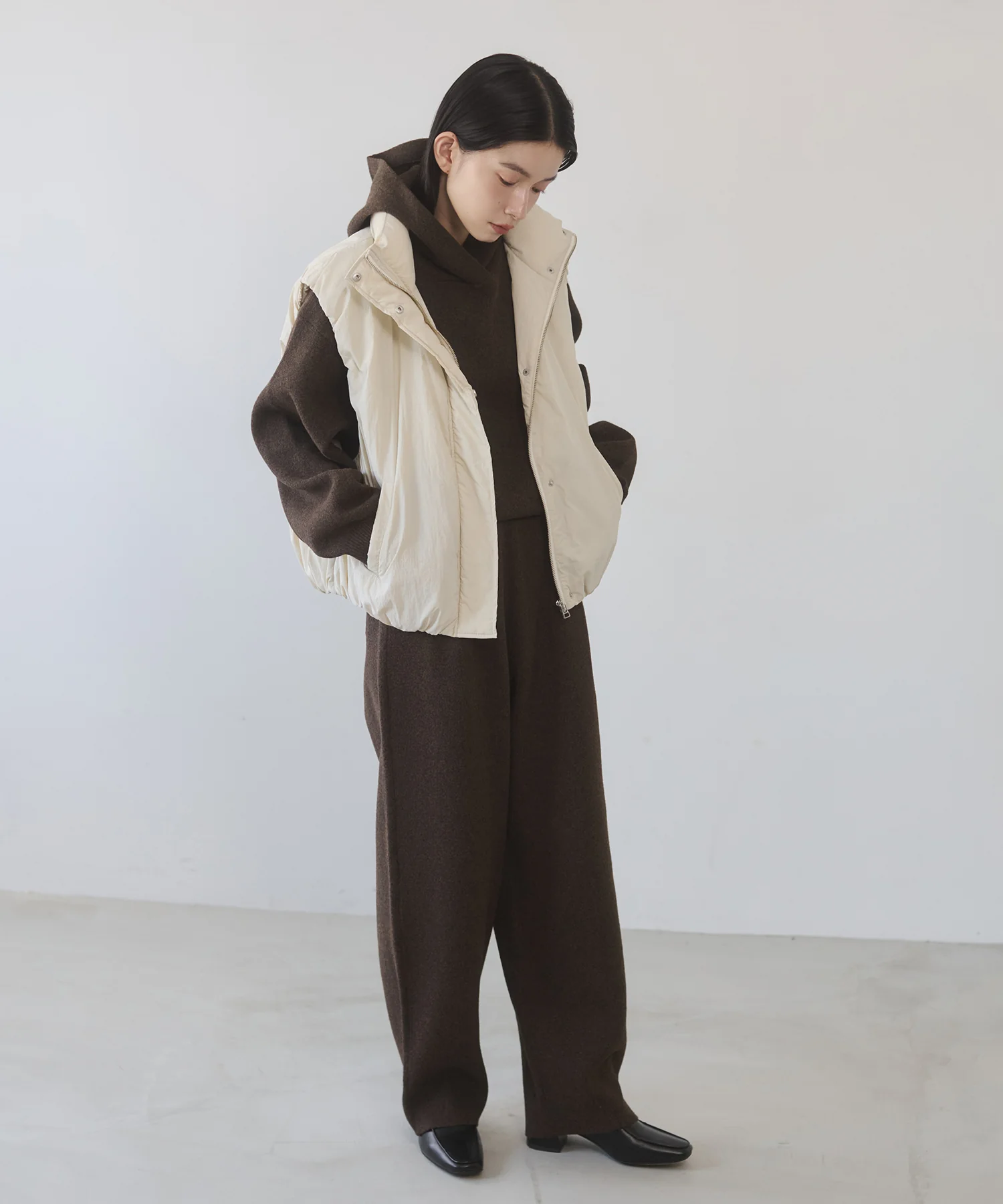 ニット ワイドパンツ