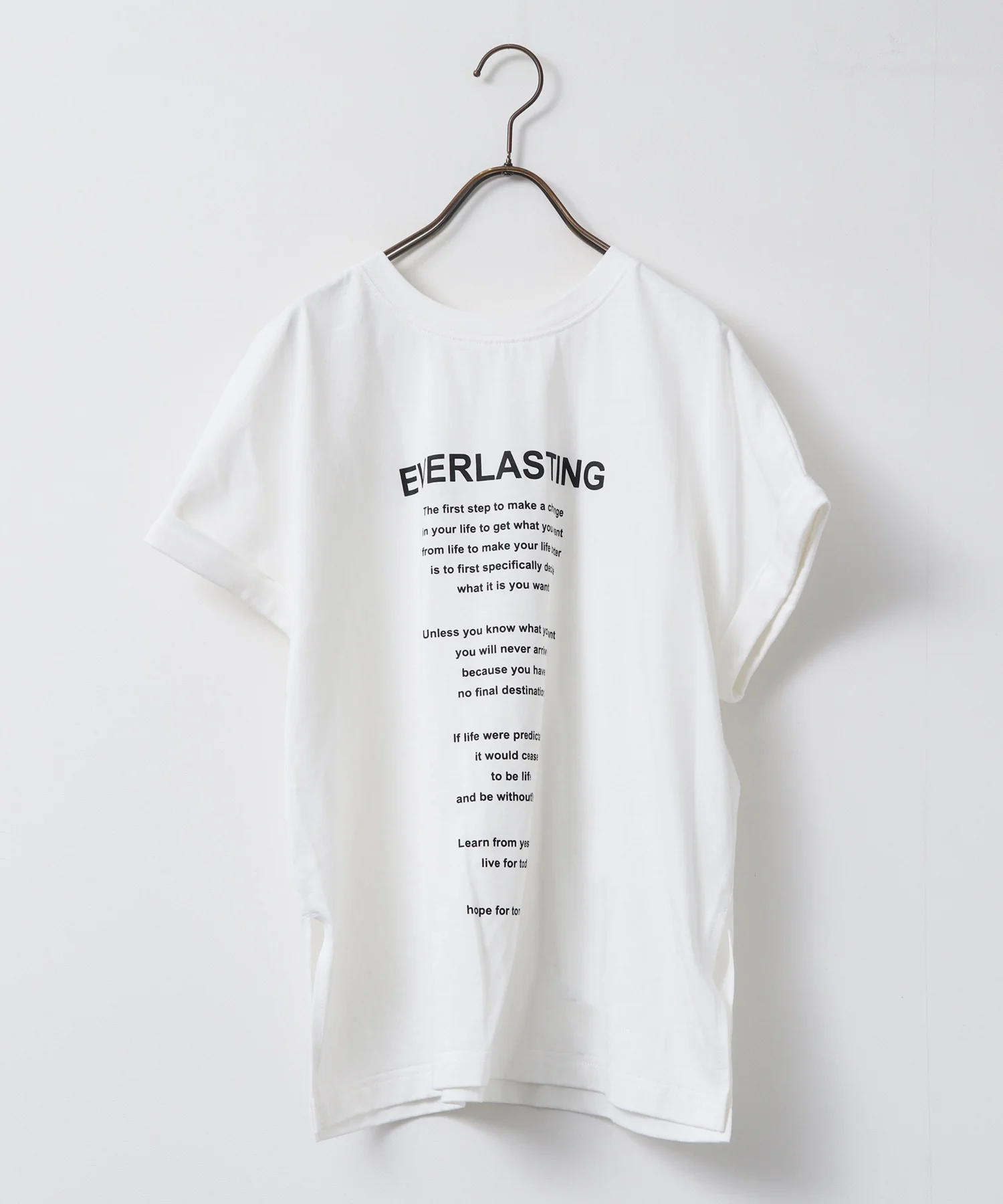 前後2WAY ロゴプリントTシャツ