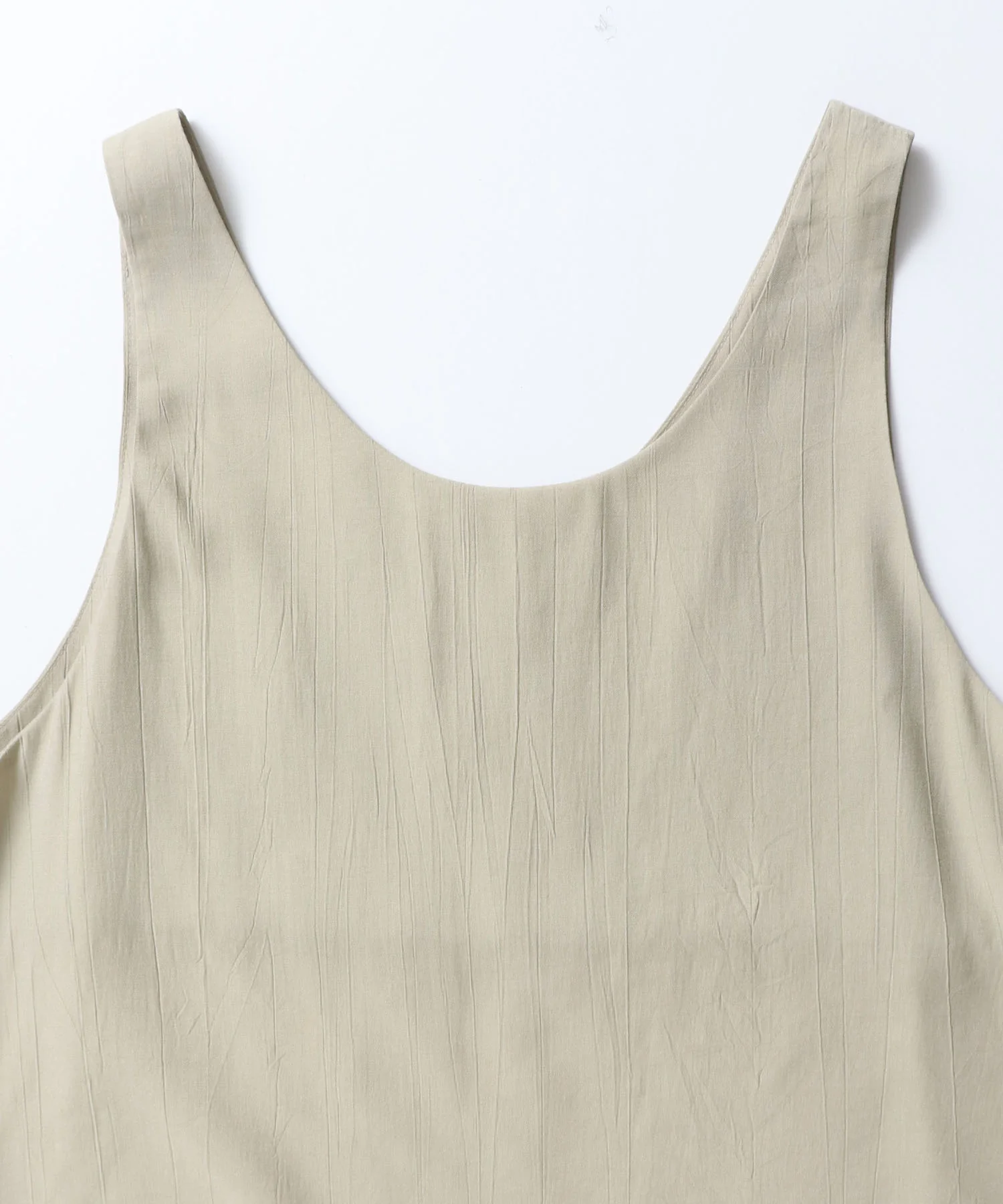 ワッシャーサテン ゆるタンクトップ