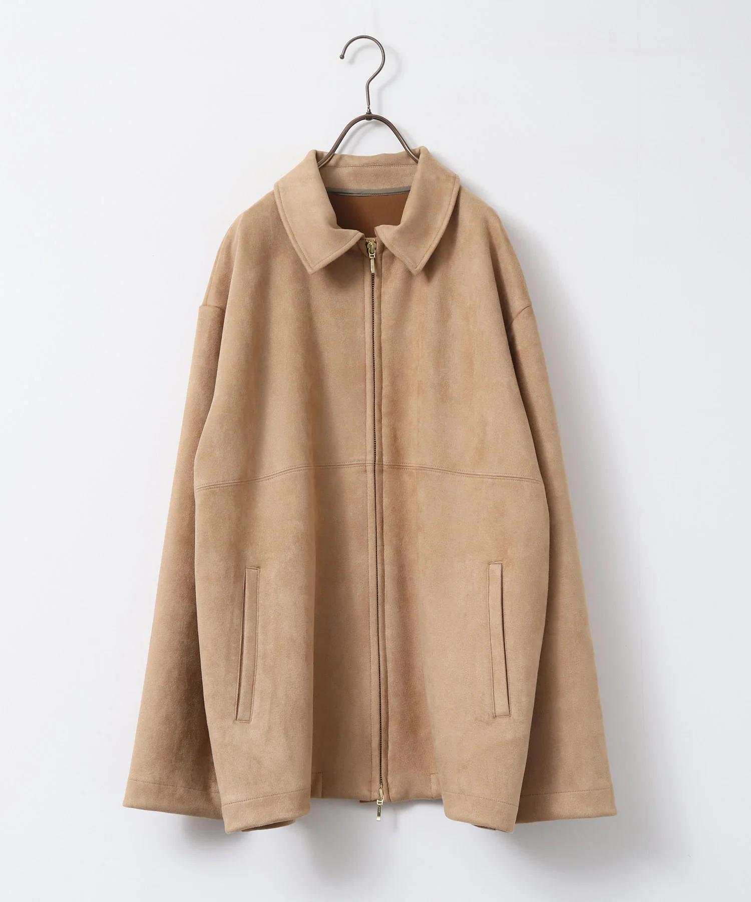 フェイクスウェード Wジップオーバーブルゾン