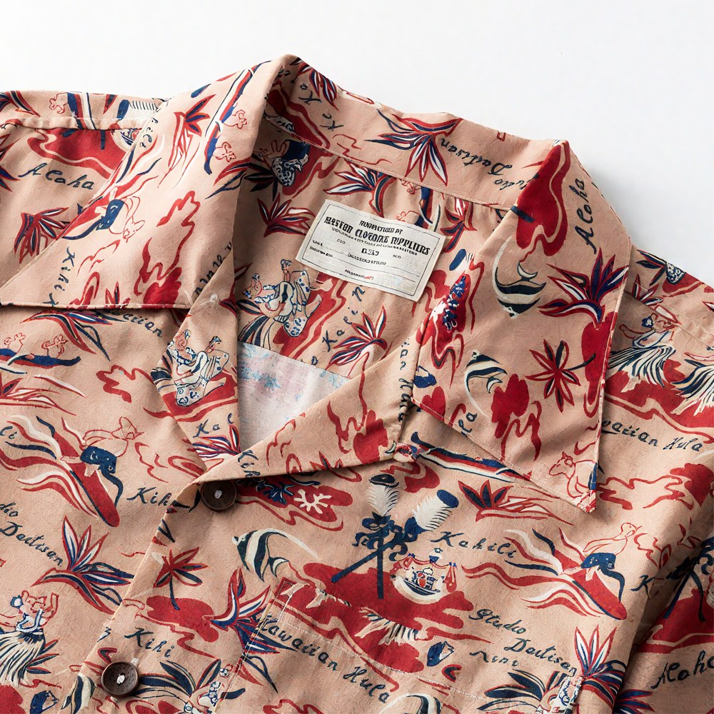 「ハワイの物語」コットンプリントシャツ