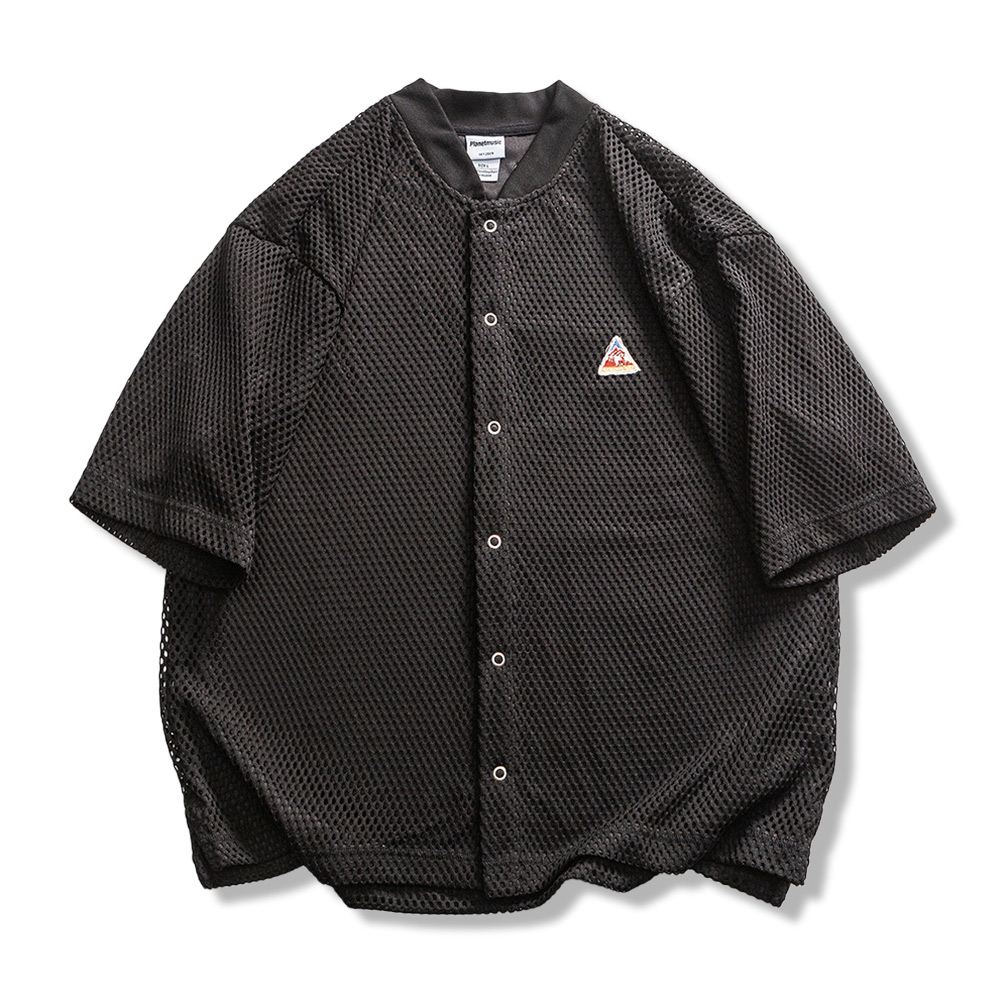 アメリカンヴィンテージ風　メッシュベースボールシャツ半袖