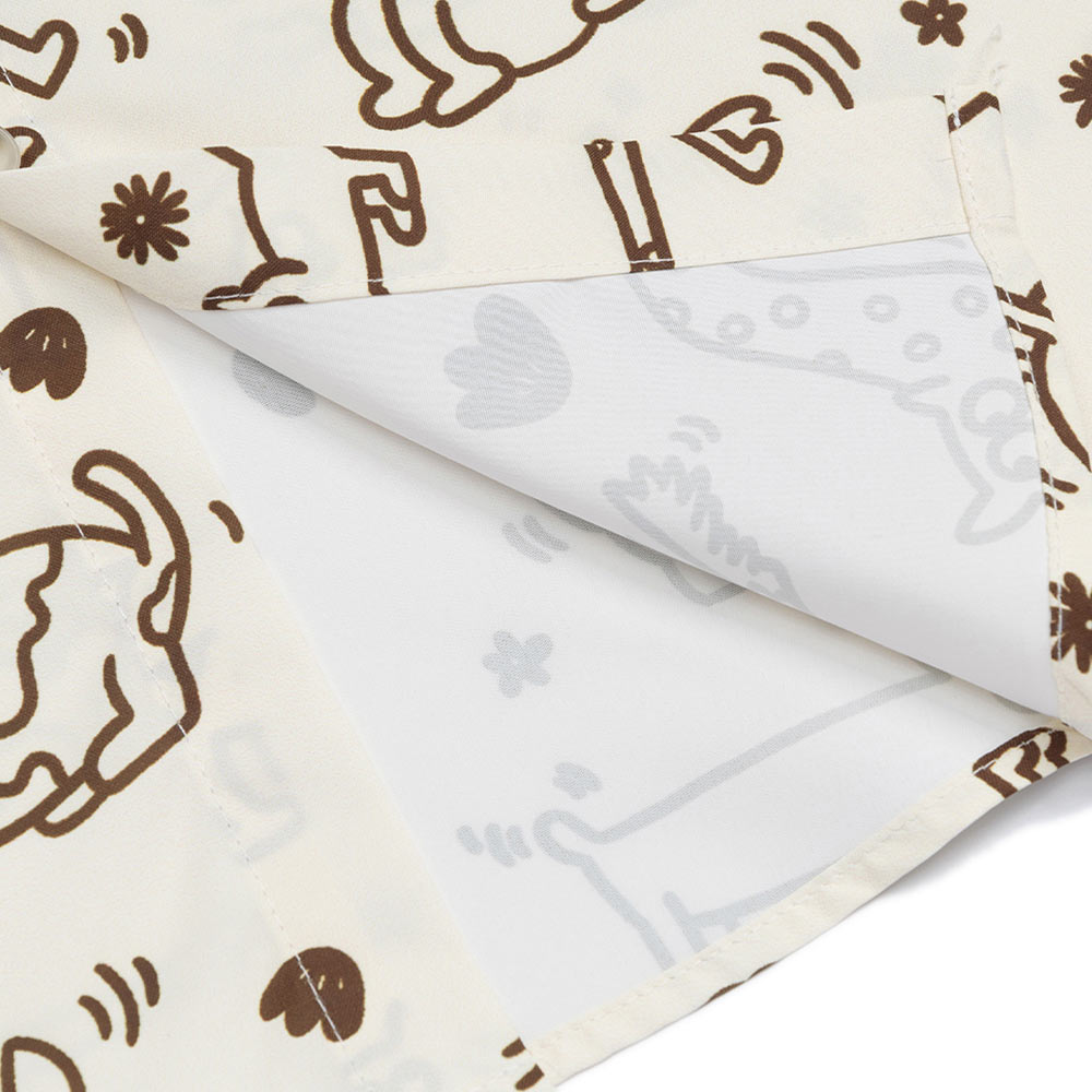 「マイペット」シンプルイラスト切り替え半袖Tシャツ