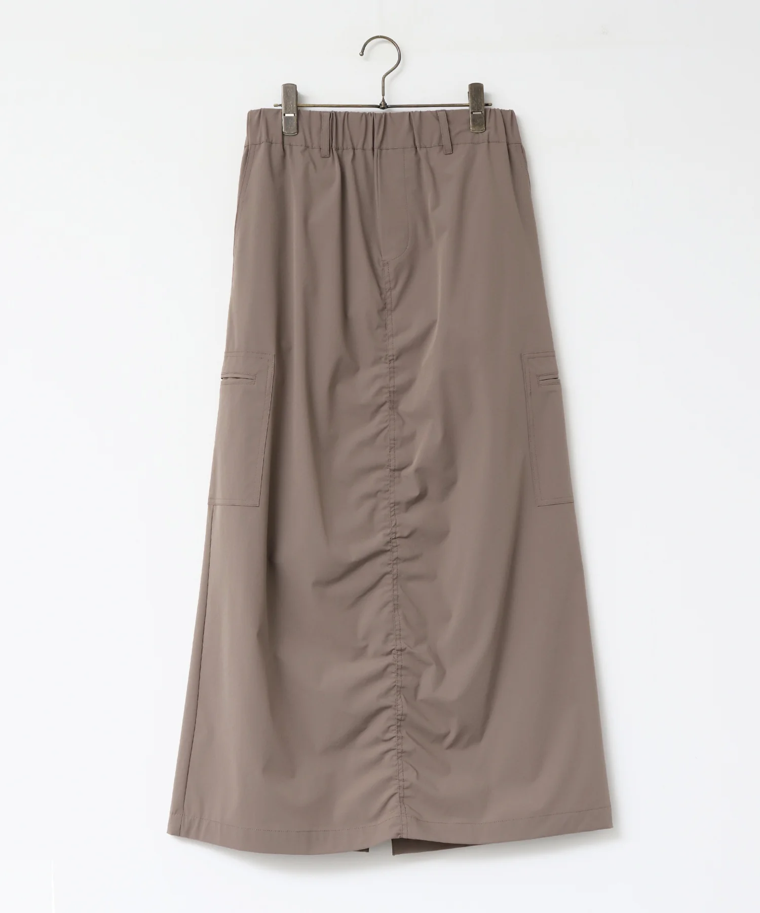 【接触冷感】シャーリング カーゴスカート