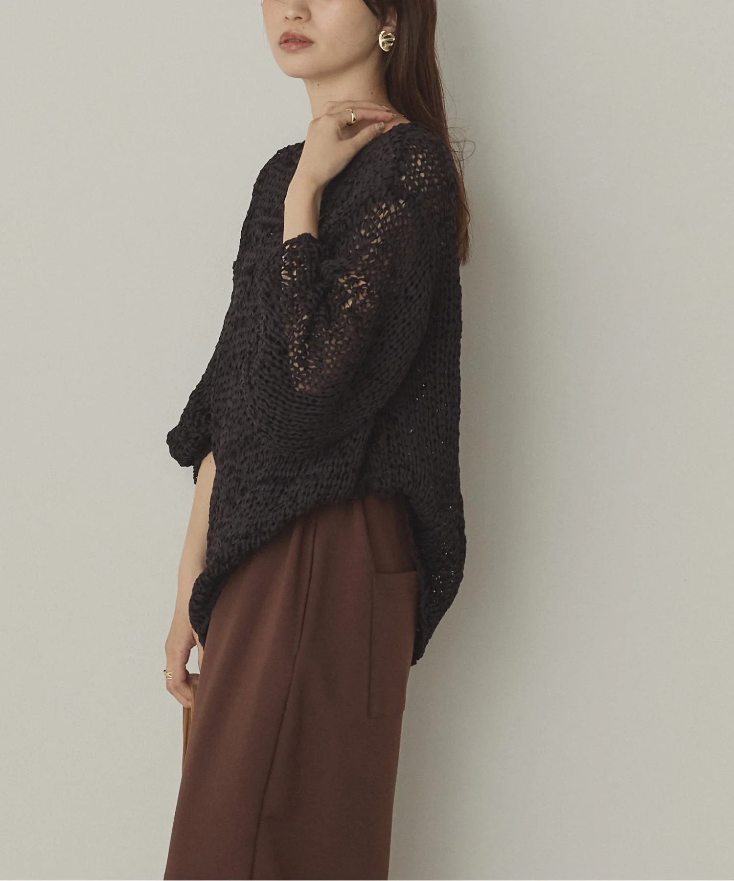 ペーパーヤーン 透かし編みニット