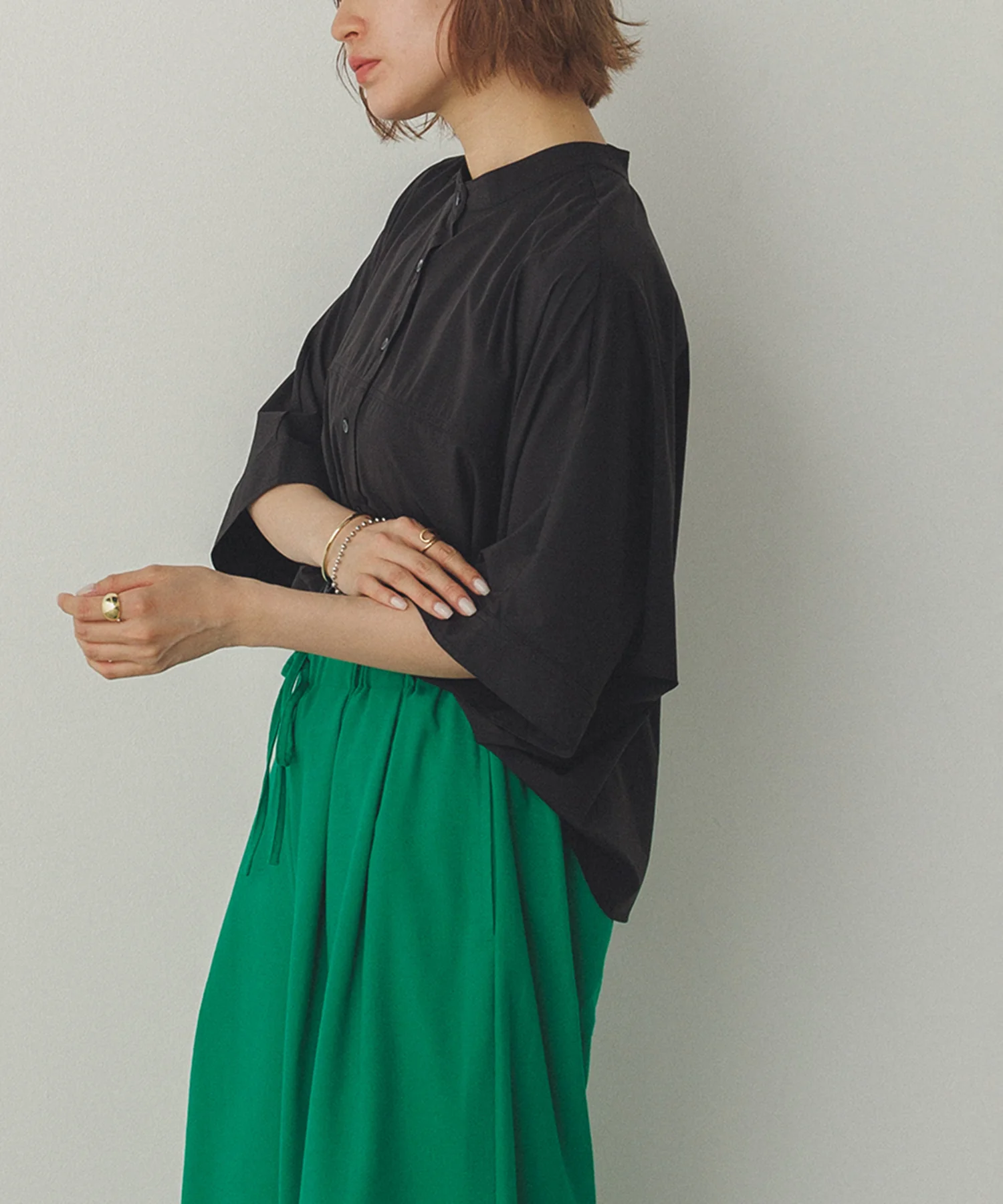 【接触冷感】ドルマンシャツ