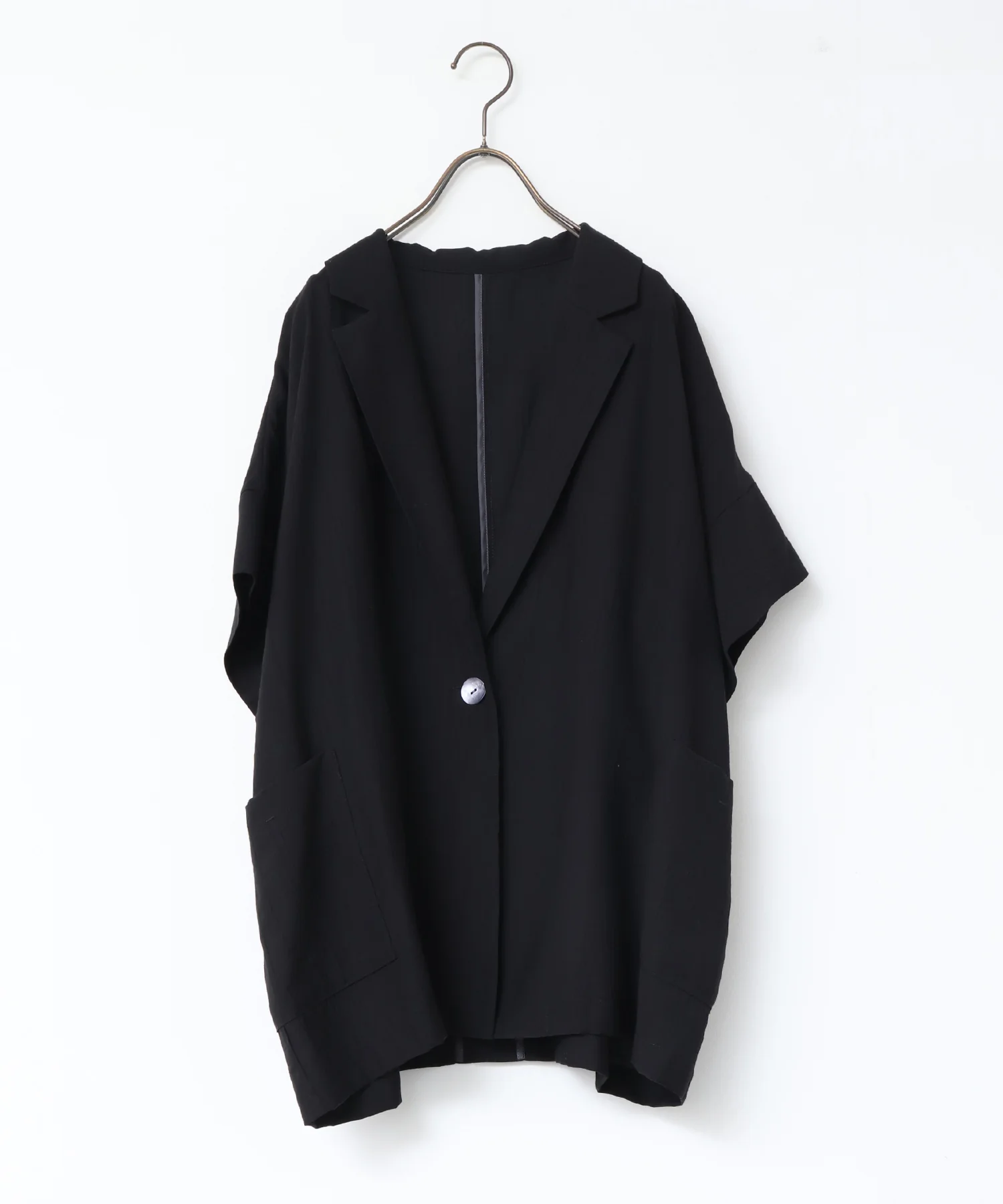 ワッシャーサテン シャツジャケット