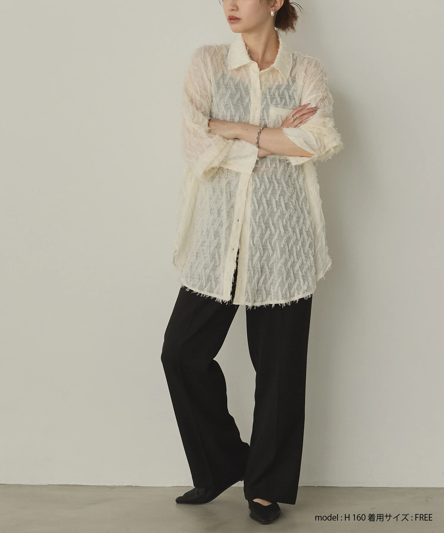 フェザーライク オーバーシアーシャツ