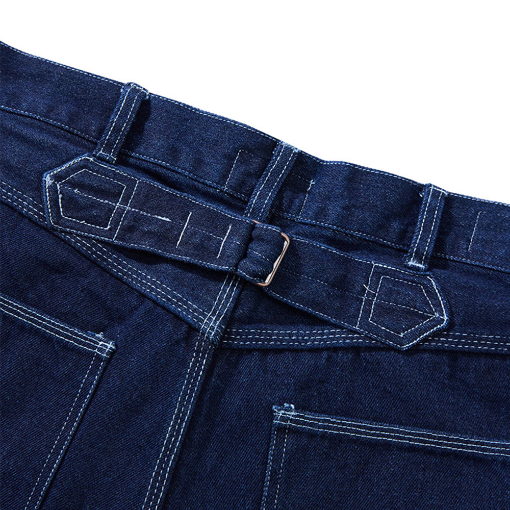 Wabashストライプ 柄　12oz高密度デニムワークパンツ