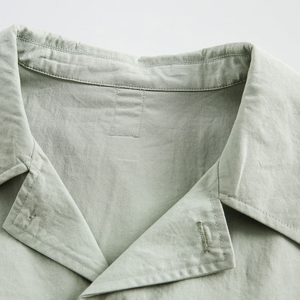 コットンオープンカラーシャツ　3色展開