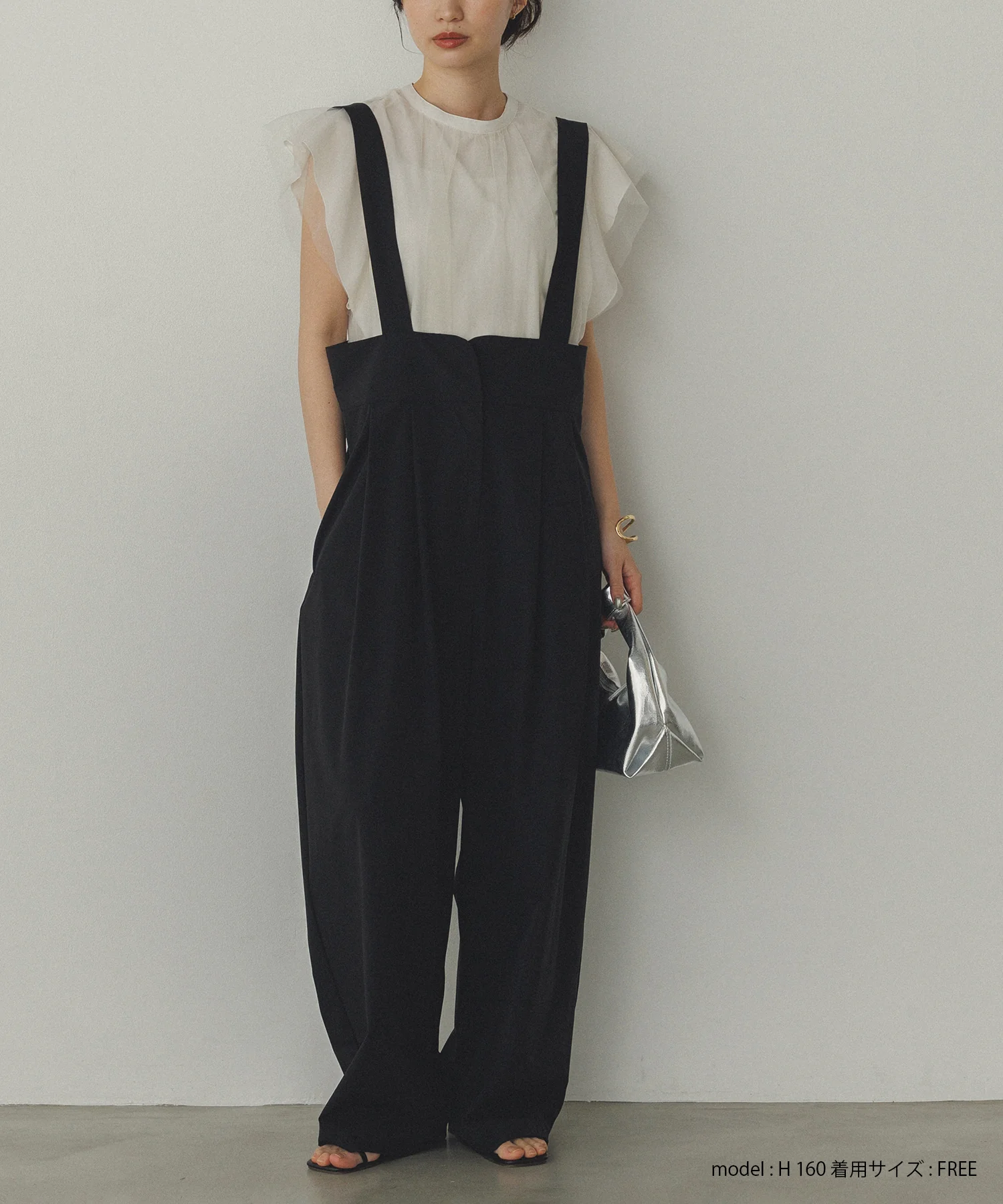 チュール レイヤードブラウス