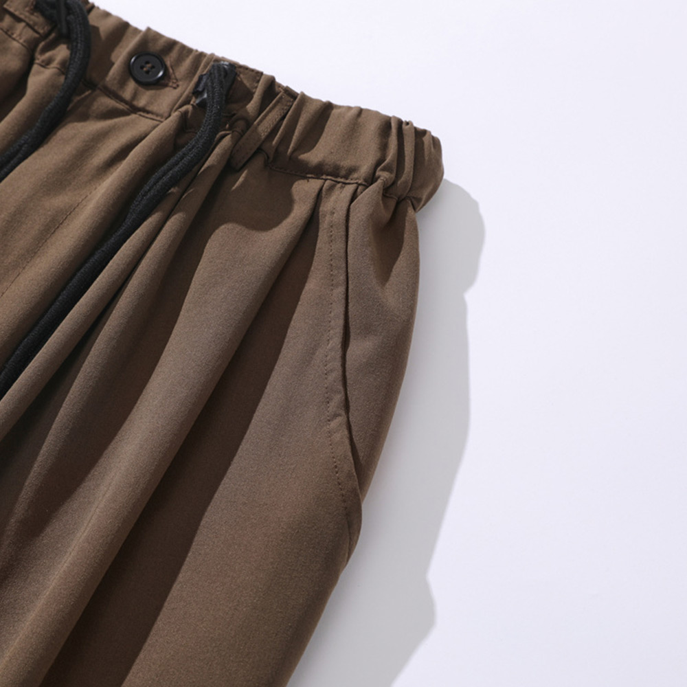 3色展開　ドレープ感テーパードウエストゴム 　カジュアルスラックス