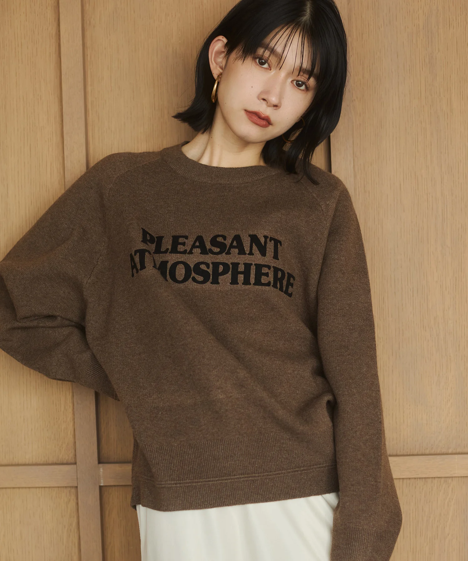 【WEB限定/別注】【新色追加】スウェットライクロゴニット