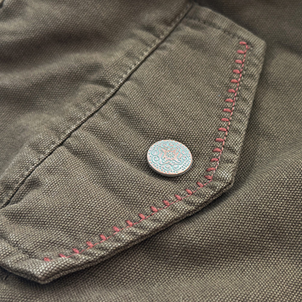 アメカジ　花鳥刺繍パッチワークカーゴパンツ