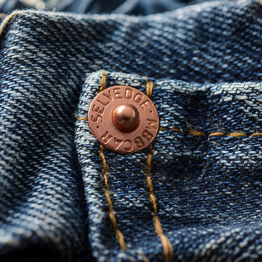 DIYクラフトダメージパッチワーク　ヘビーオンスセルビッジデニムパンツ