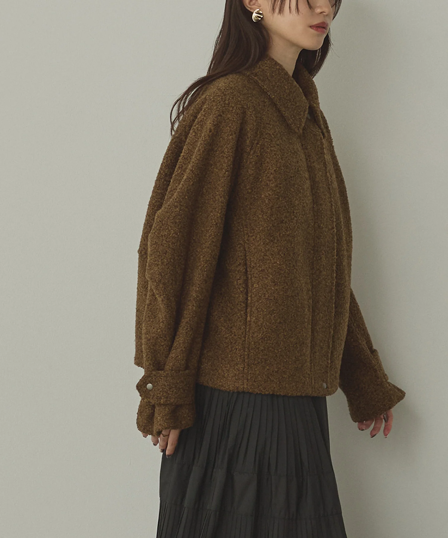 くるくるブークレ ショートブルゾン