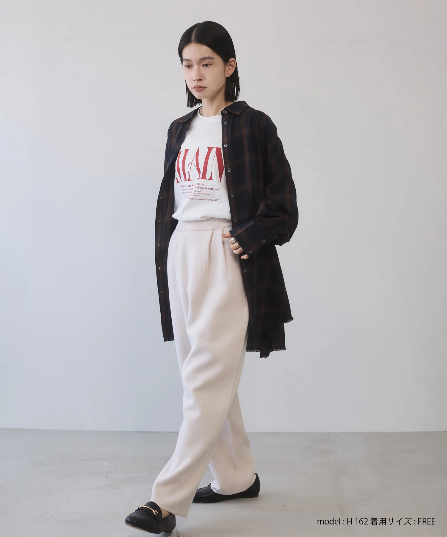 オンブレチェック オーバーシャツ