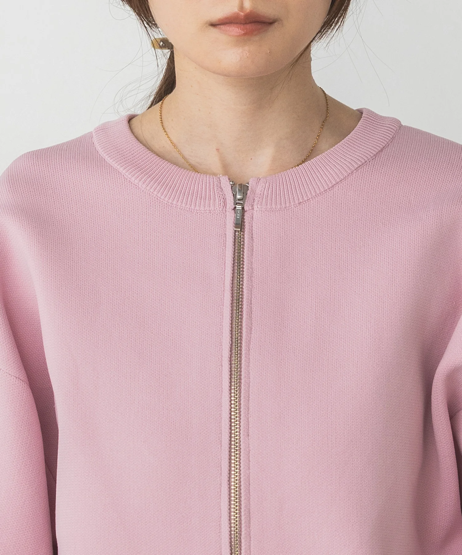 【WEB限定/別注】ジップショートカーディガン