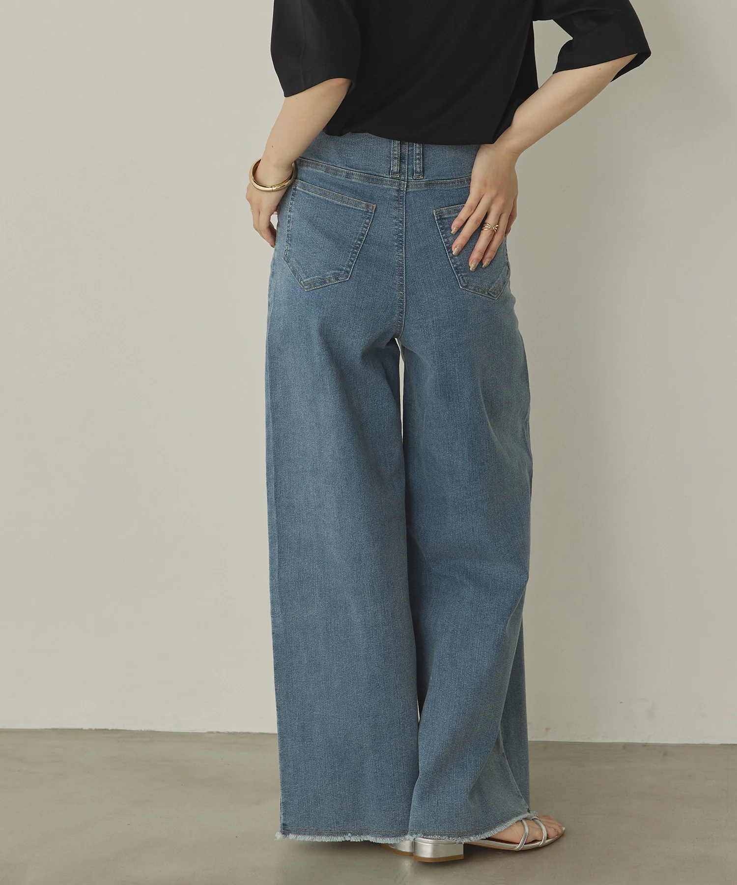 ツイル/デニム ワイドパンツ