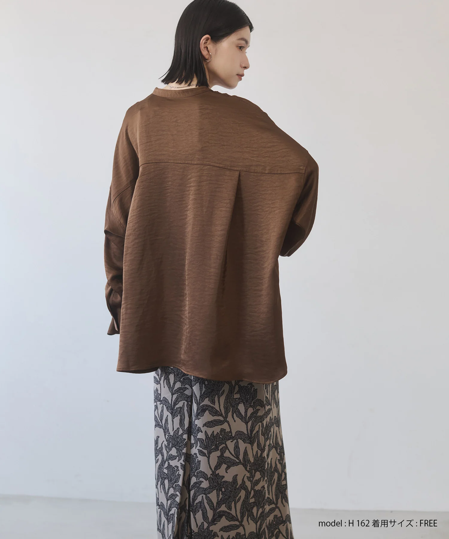 マットサテン オーバーシャツ