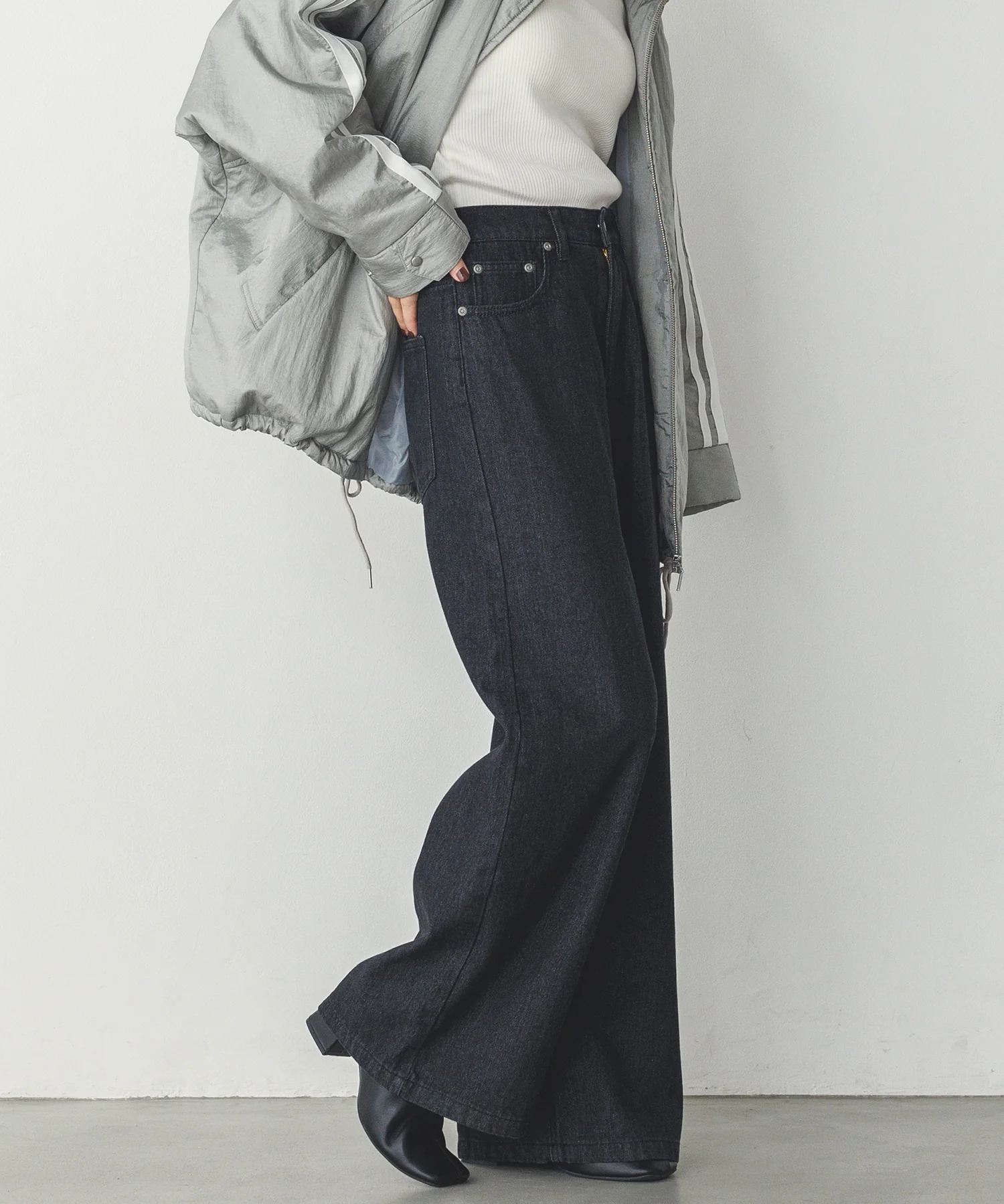 デニム/ツイル バギーパンツ