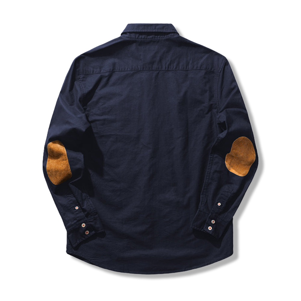 スエード調エルボーパッチ　オックスフォードシャツ