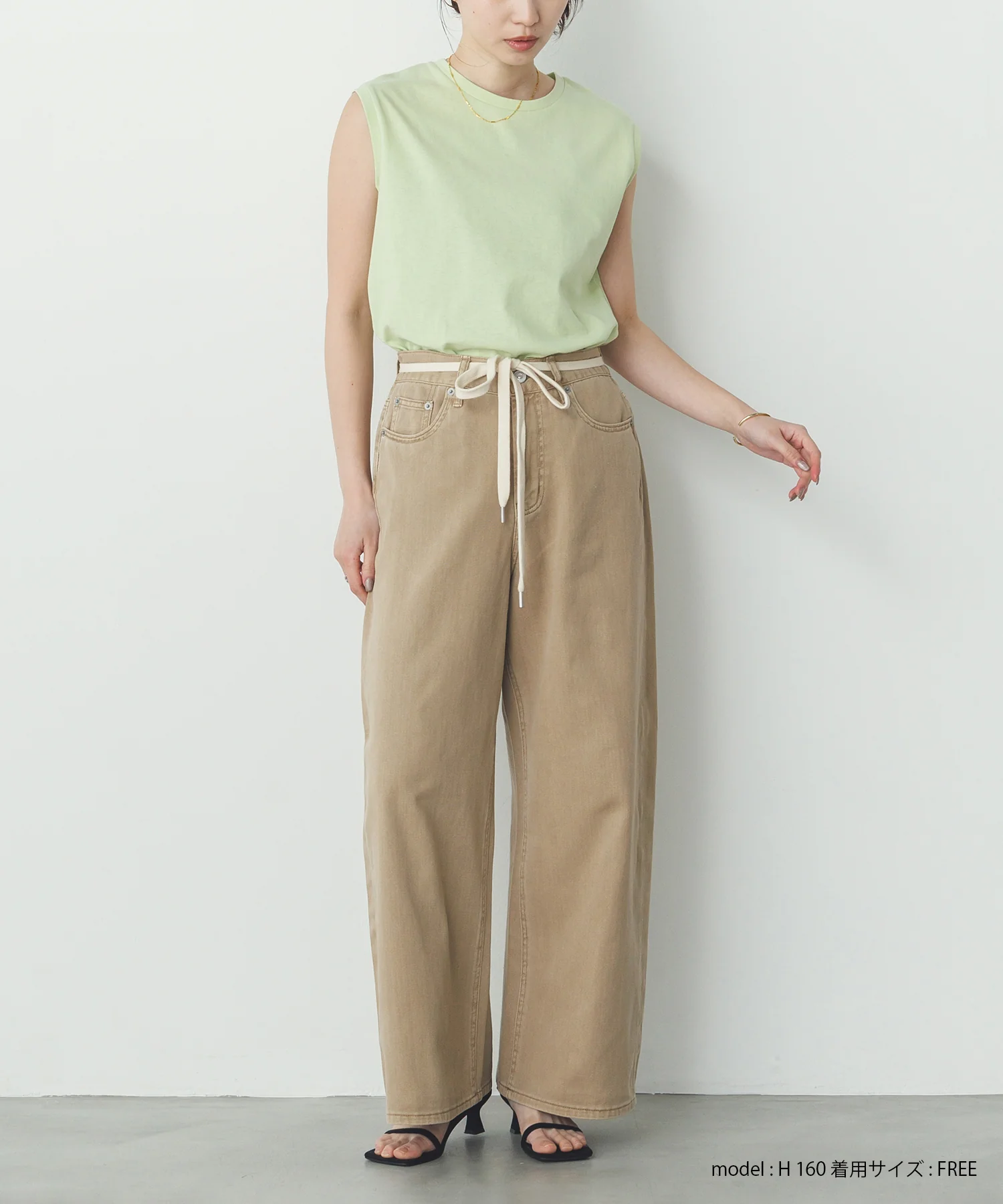 【新色追加】ベーシックノースリーブトップス