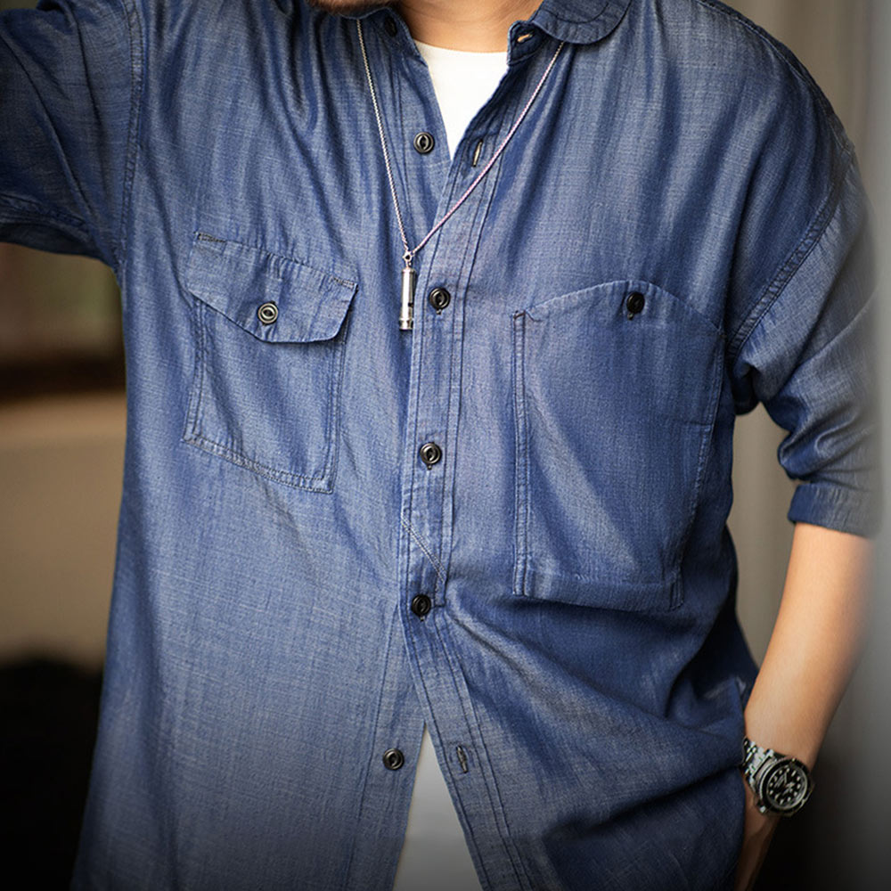 リヨセルCPOデニムシャツ