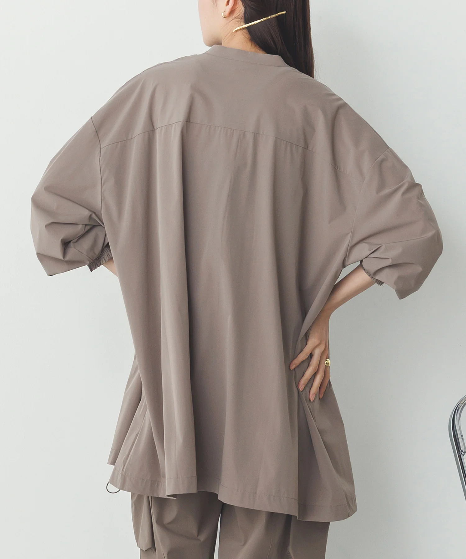 【新色追加】【接触冷感】2WAY カシュクールシャツ