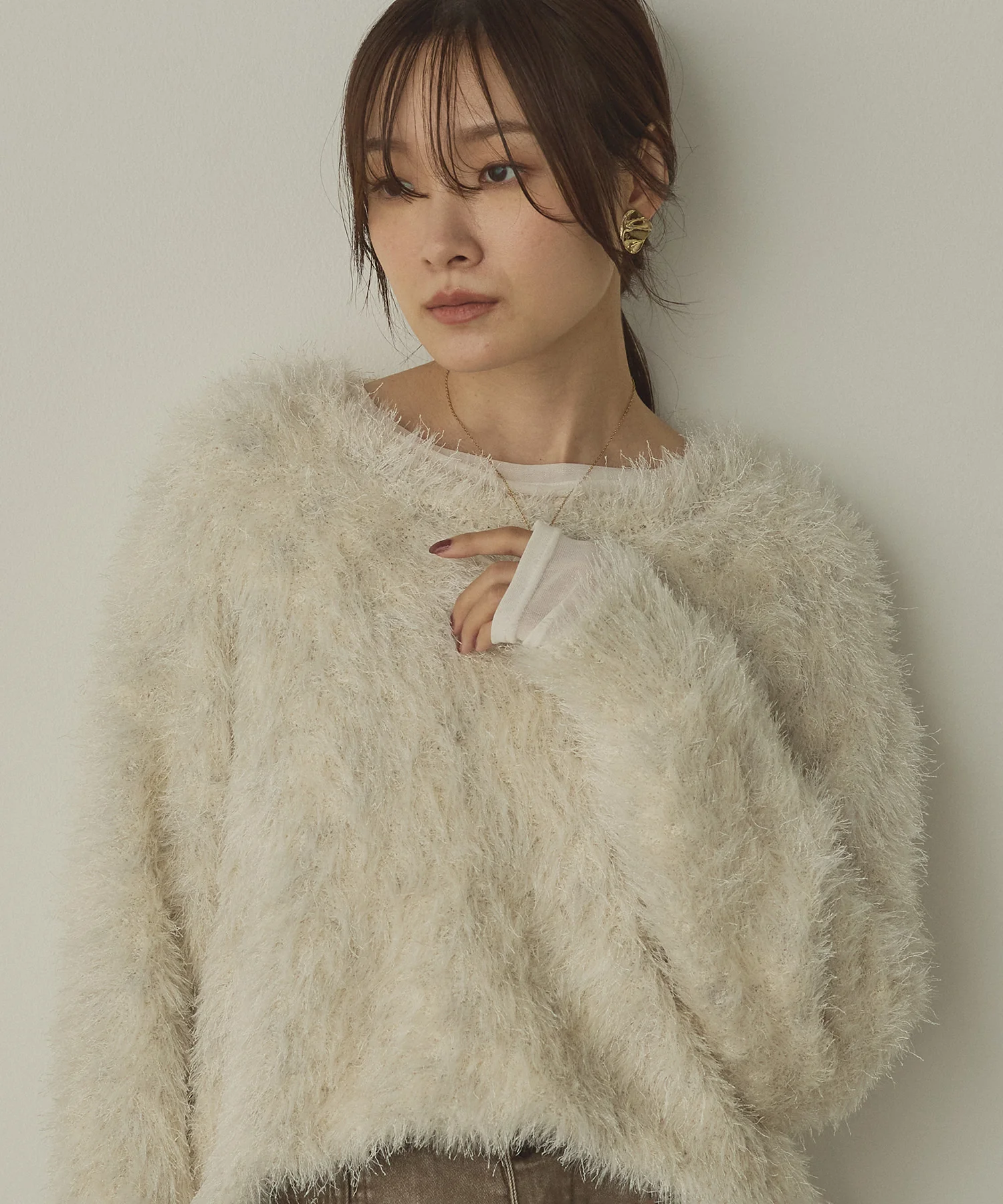 ミックス シャギーニット