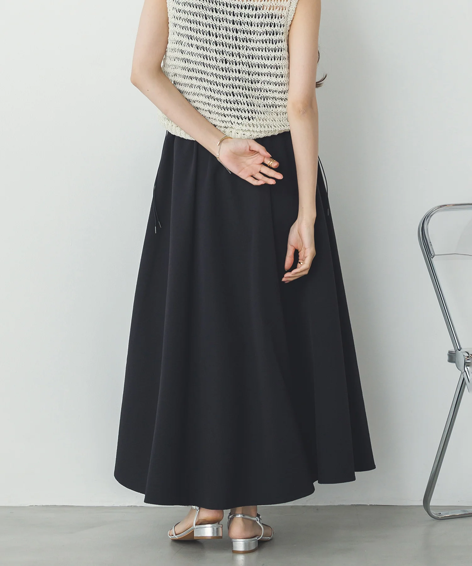 撥水 フレアスカート