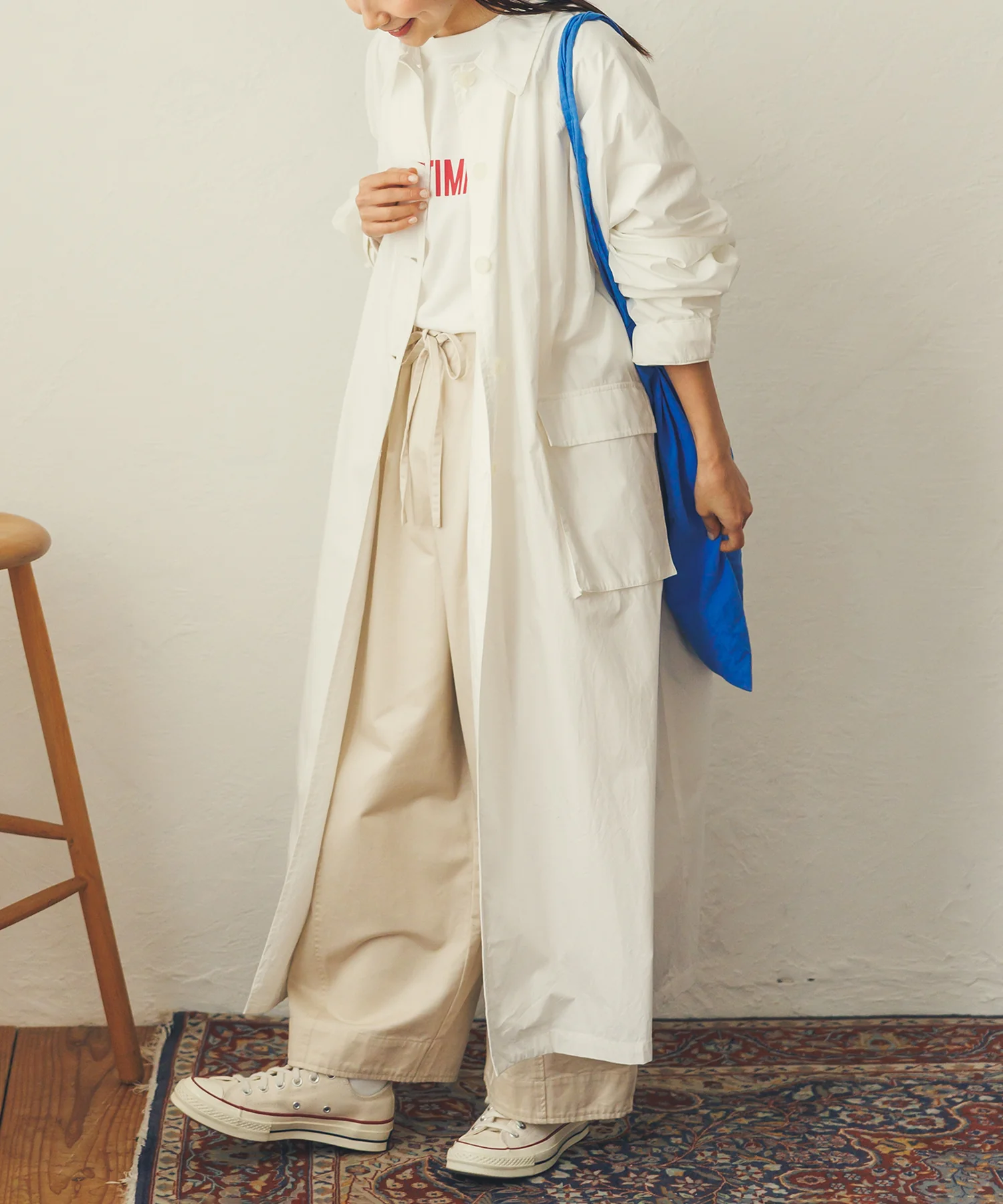 バックタックステンカラーコート