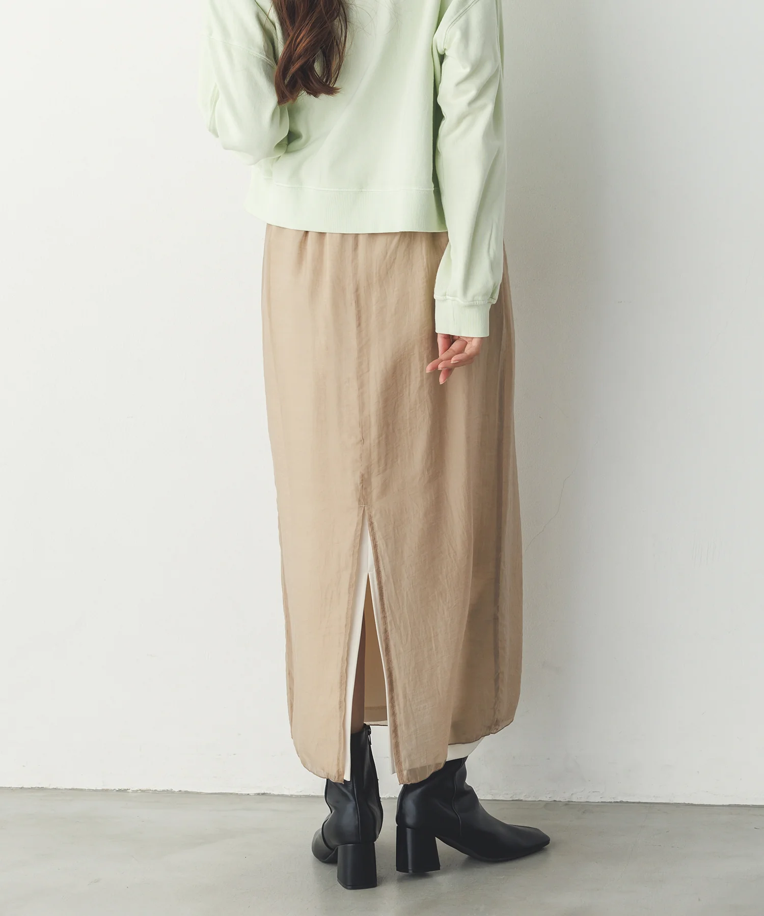 シアーポンチ レイヤードスカートセット