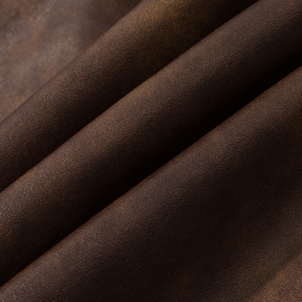 アメカジ　アンティーク風レザー長袖シャツ