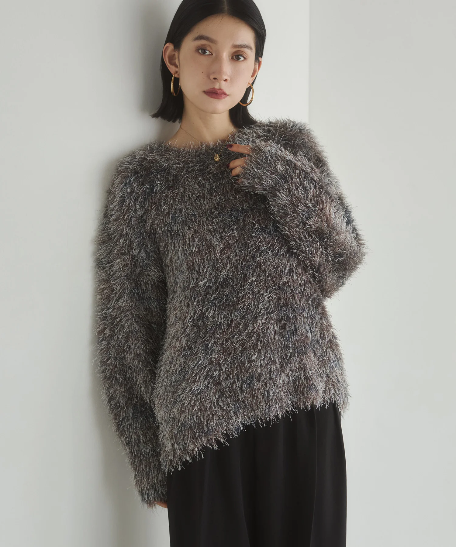 ミックス シャギーニット