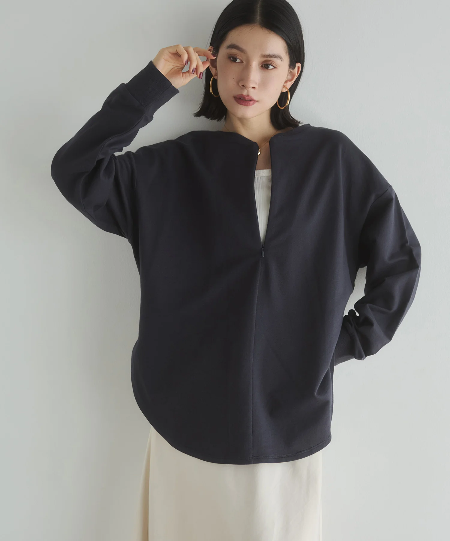 【WEB限定/別注】2WAY ハーフジップスウェット