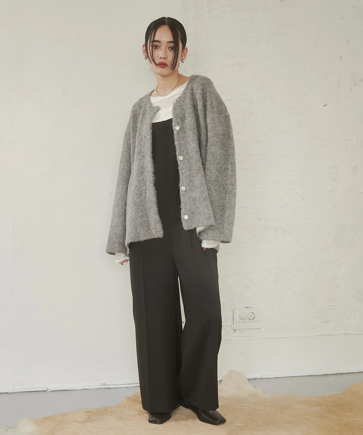 ダブルフェイス ニットコート